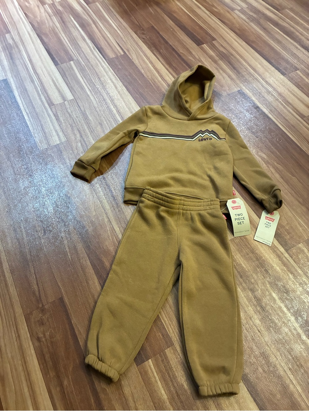 Levi's Brown Kids Hoodie & Jogger Set